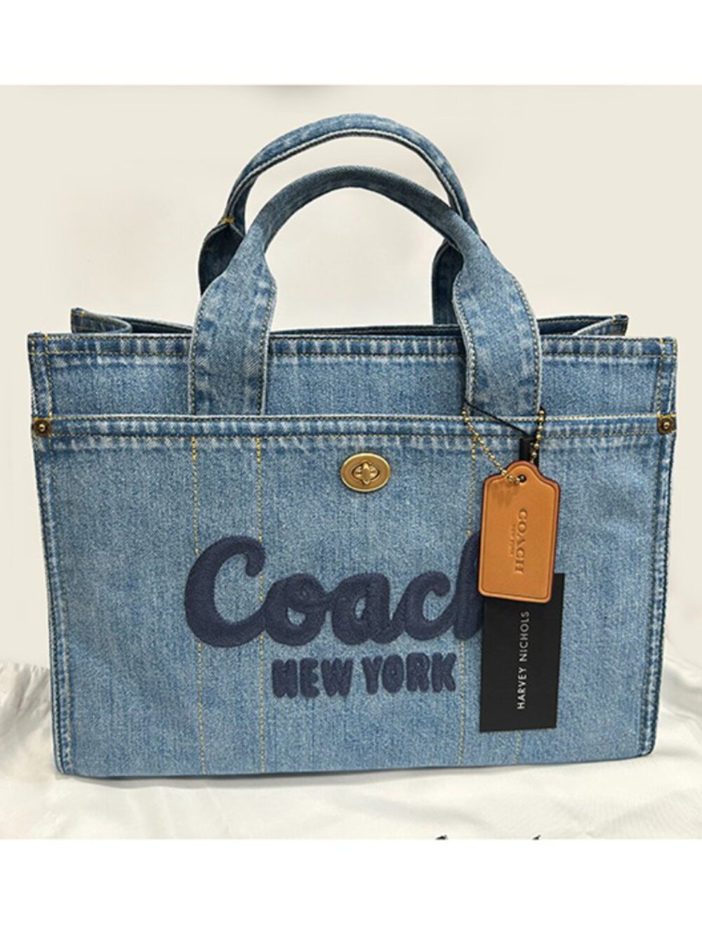 Coach Cargo Tote Crossbody Bag In Denim/Indigo CR657 NWT